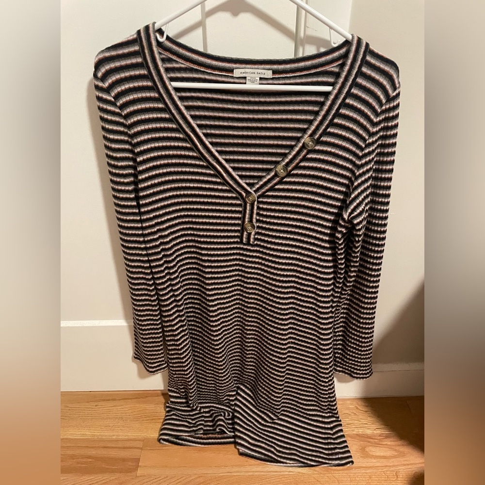 Striped sweater dress